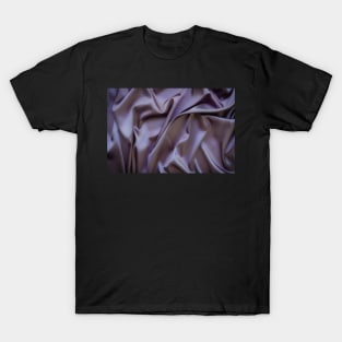 Delicate violet silk waved fabric T-Shirt